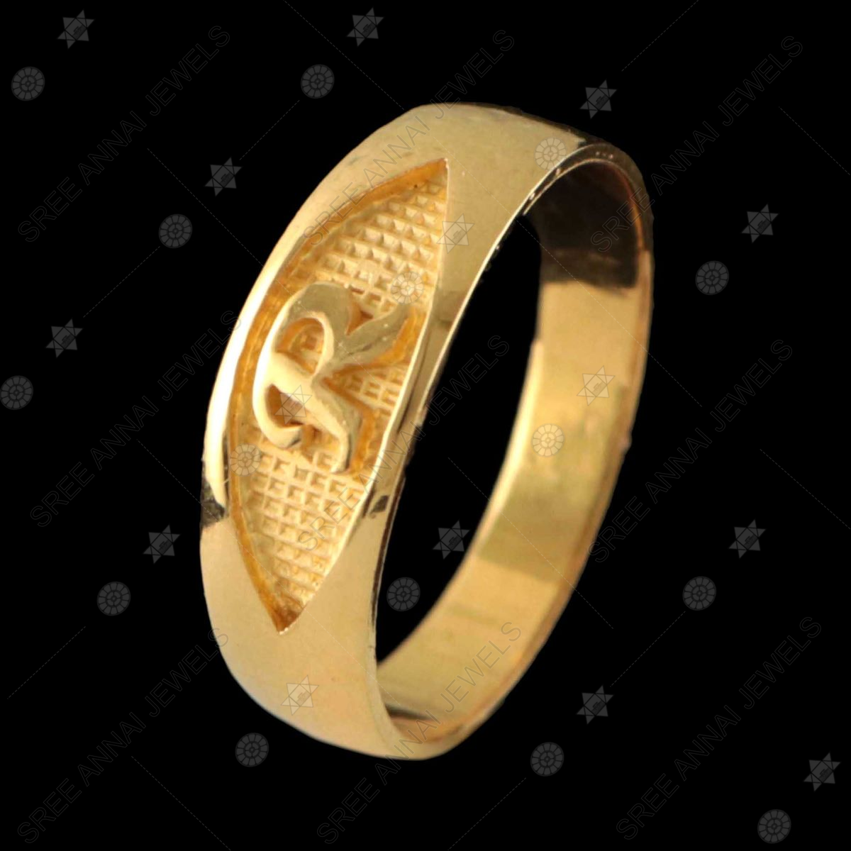 Chakra design 22 Karat Gold Ring - RG-373