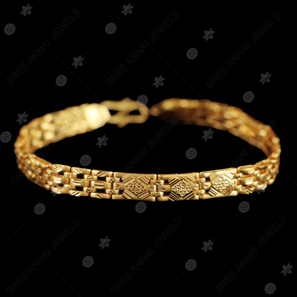 Fancy Dual Chain Orb 22k Gold Bracelet – Andaaz Jewelers