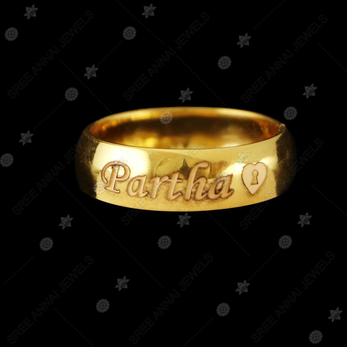 22 kt gold l wedding ring
