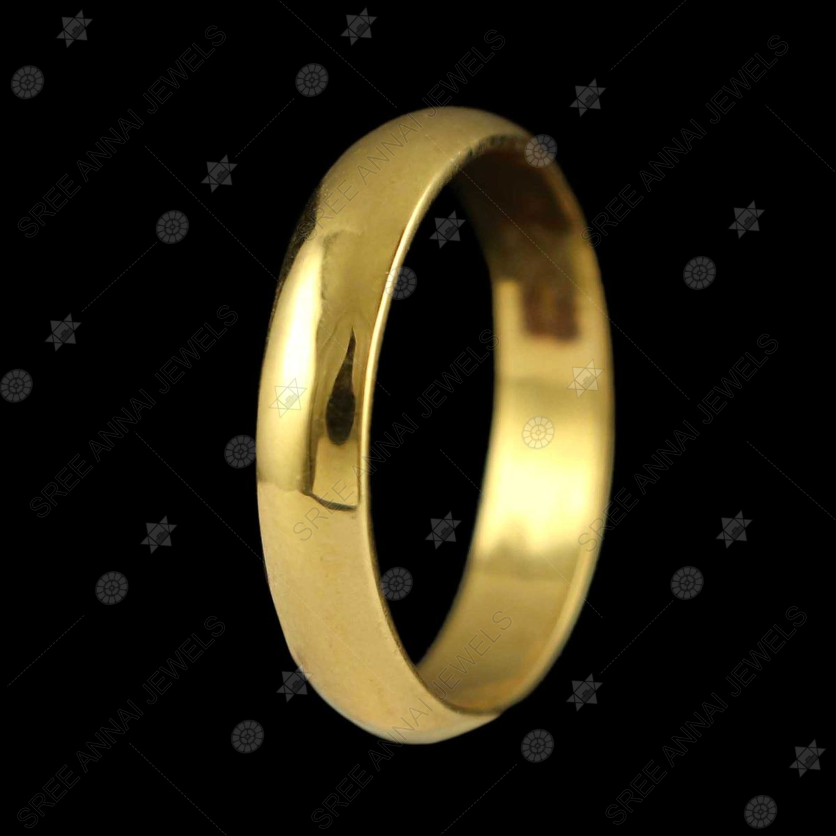 Simplie Gold Band Handcrafted Simple Ring - Pearlkraft