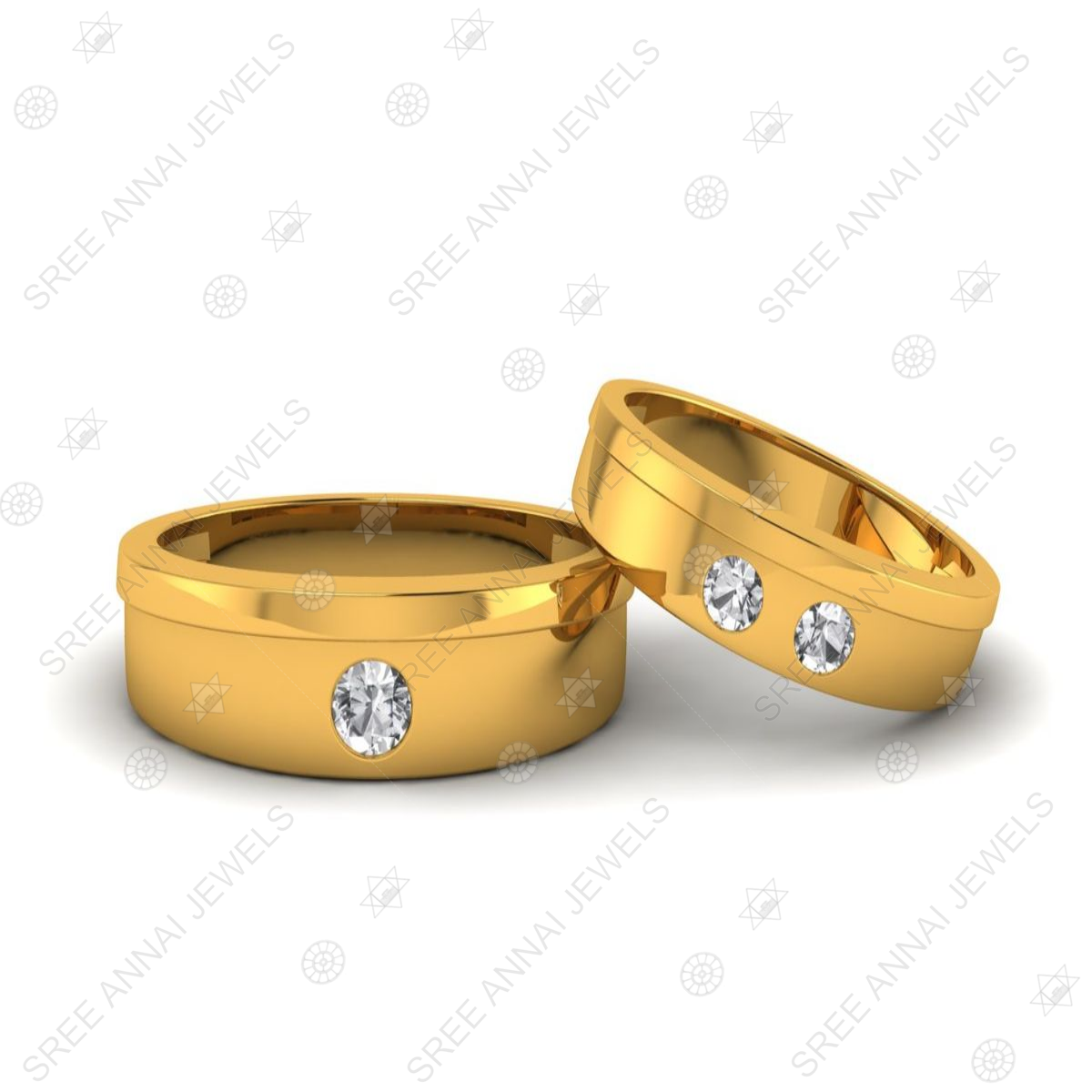 SPE Gold -Stone Couple Ring Gold - Poonamallee