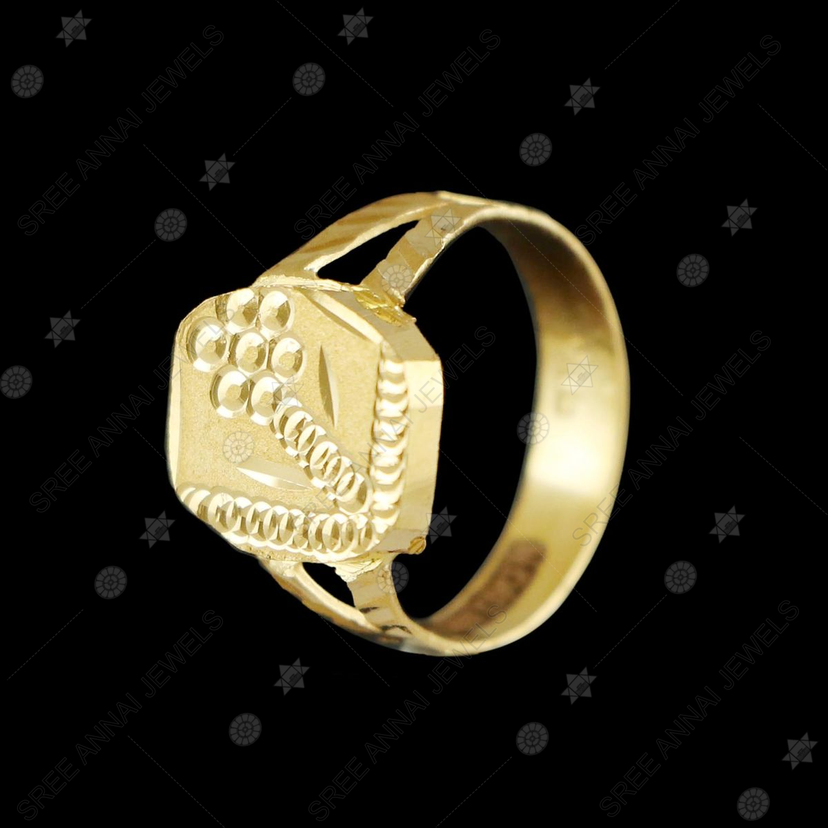 Engravable Baby Cygnet Ring in 14K Yellow Gold | Catbird
