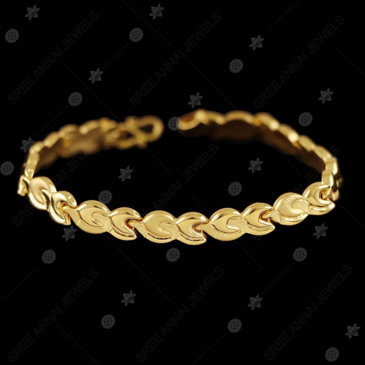 22K Yellow Gold & Ruby Temple Bangle Set (56.8gm) – Virani Jewelers