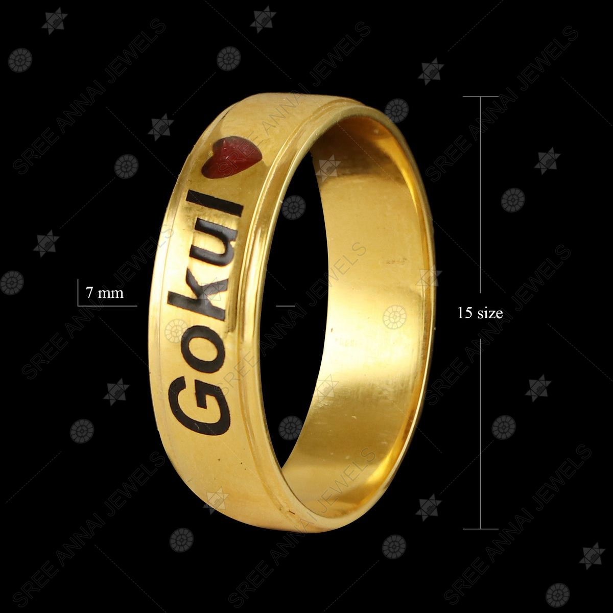 Buy Ladies Lauryn Name Ring in 14K Yellow Gold Online in India - Etsy