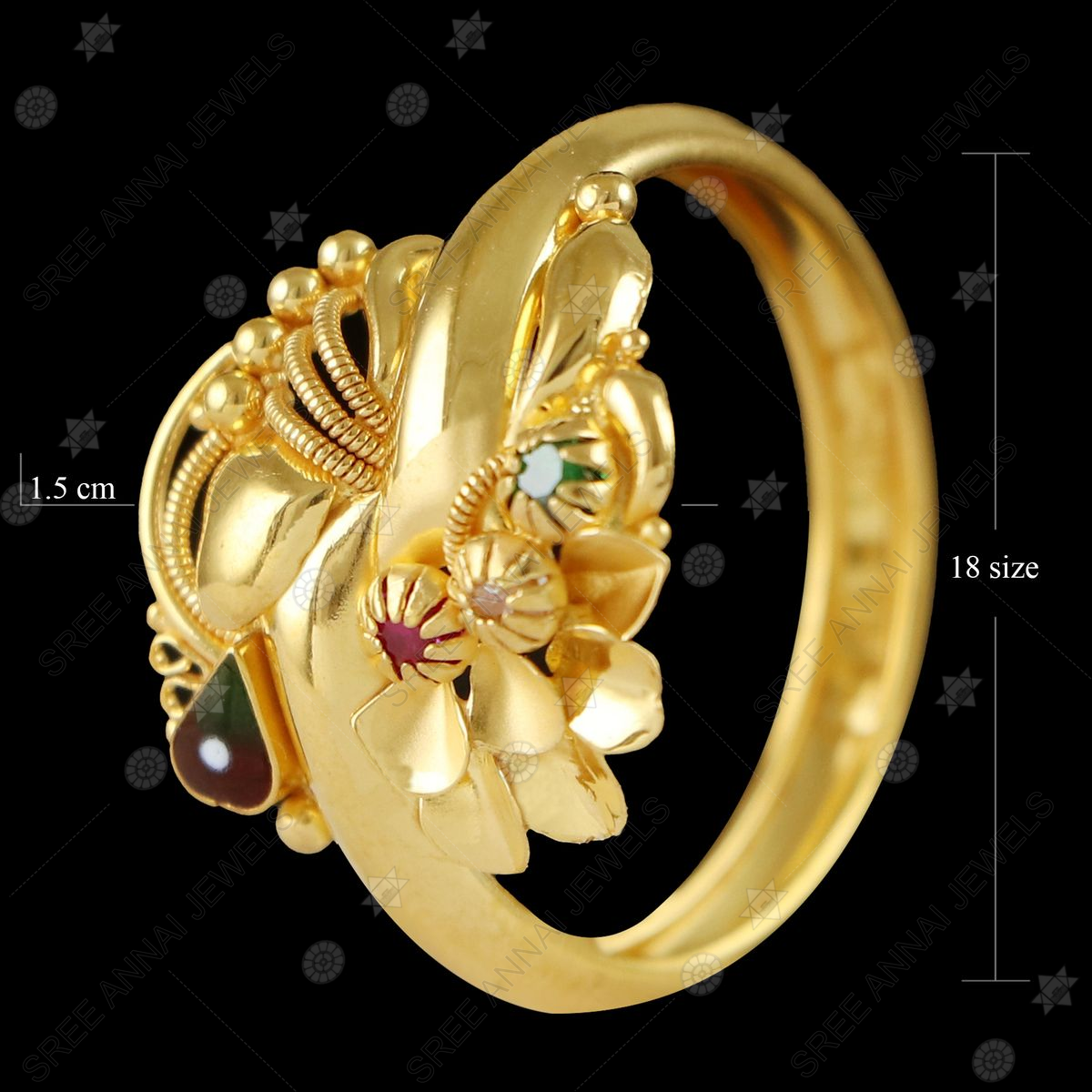 Ancient Gold Fancy Stone Ring