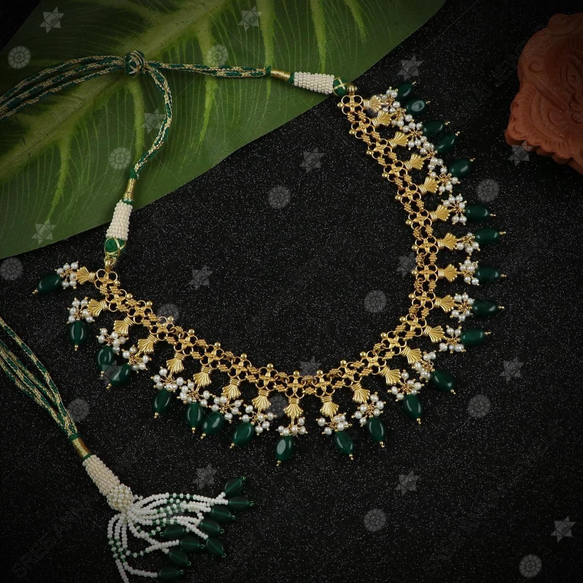 Green Necklace Set For Women Shop Online – Gehna Shop